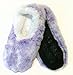 Womens Dip Dyed OMG Soft Faux Fur Plush Fleece Lined Snoozies Footies
