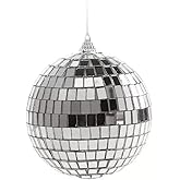 1PC Bling Car Charm - Mirror Disco Car Accessory with 2M Hanging String and Rear View