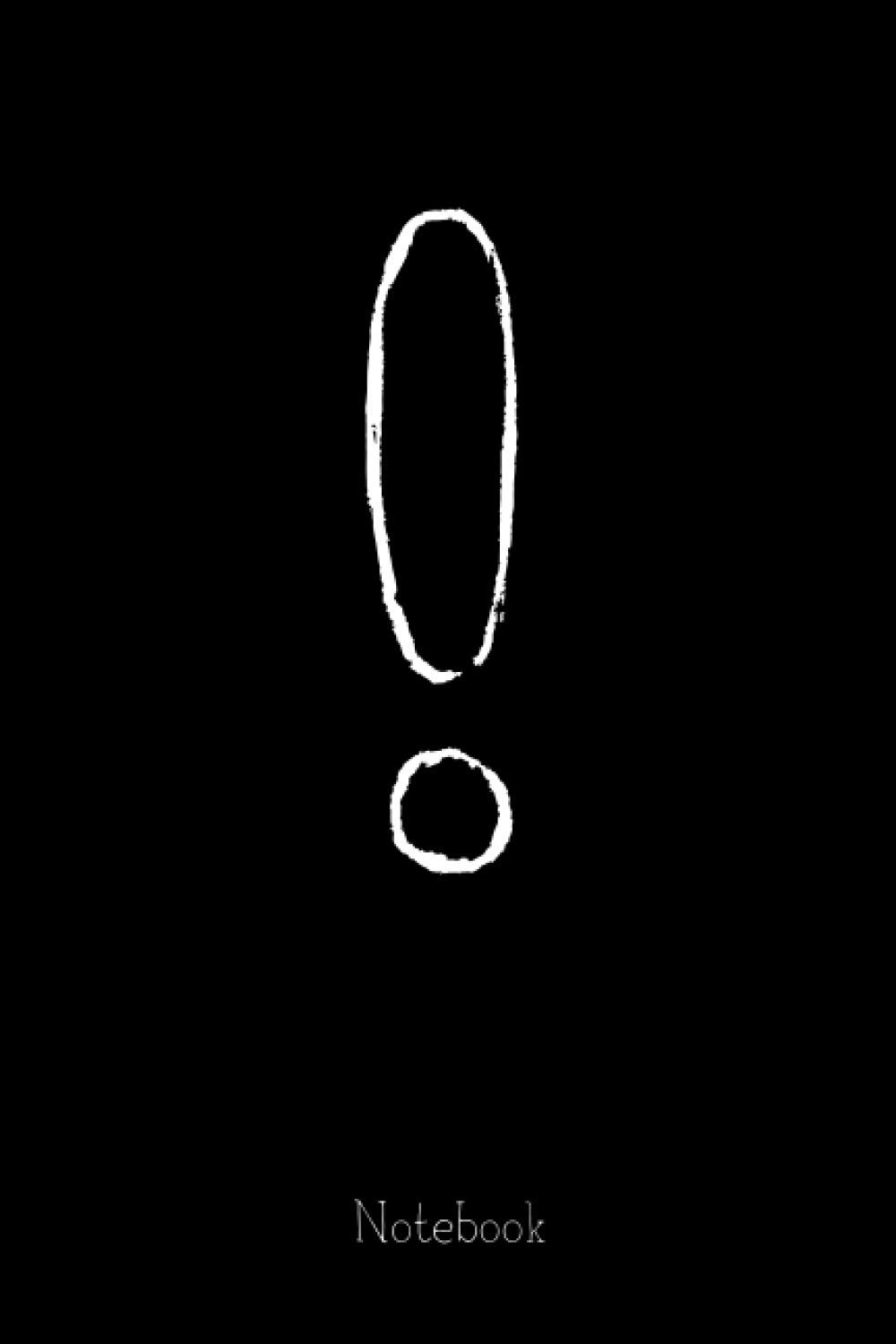 Exclamation Mark Black and White Notebook: Lined Notebook Journal