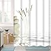 BLEUM CADE Shower Curtain Zen Stone Wild Grass Reflection in Water Shower Curtains 12 Hooks, Meditation Design Waterproof Fabric Bathroom Shower Curtain