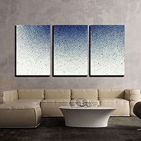 3 Piece Canvas Wall Art - Abstract Splatted Background - Modern Home Art Stretched and Framed Ready to Hang - 16"x24"x3 Panels