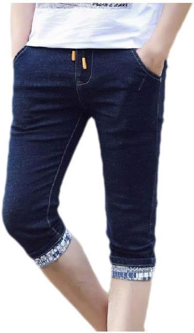 bermuda jeans com elastico masculina