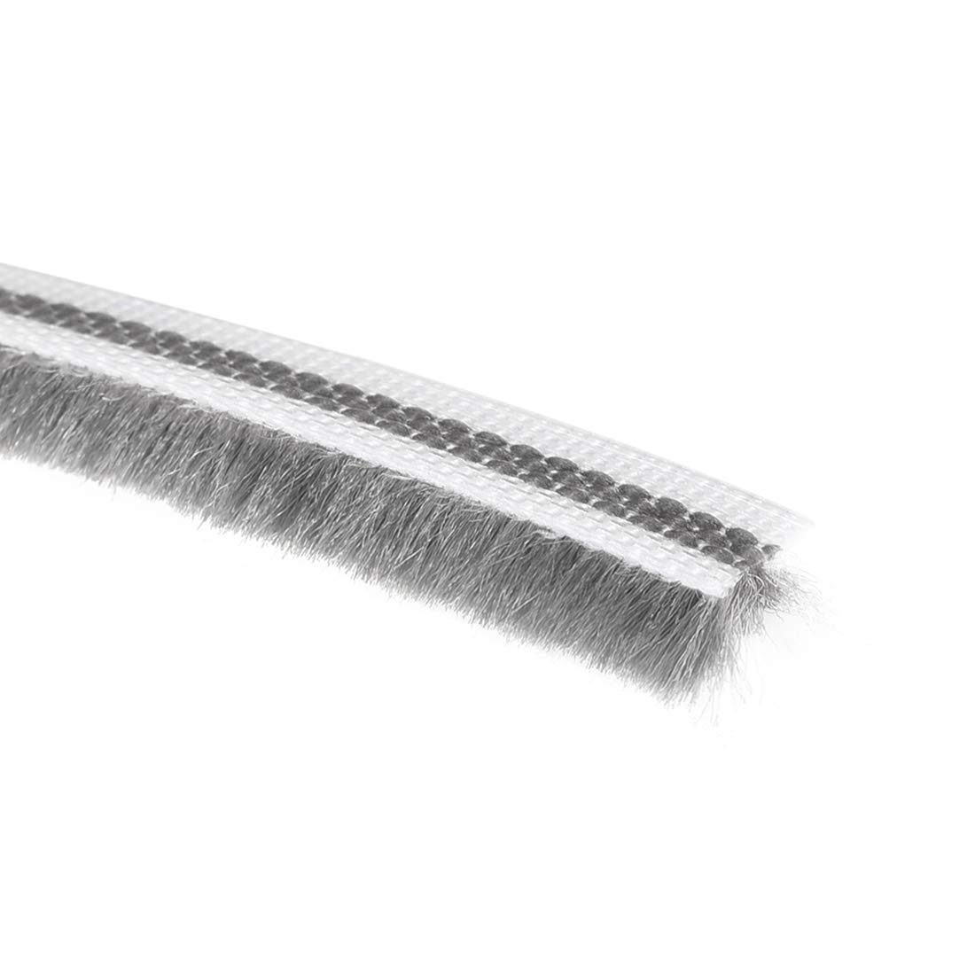 sourcing map Brush Weather Stripping, 5M/16.4Ft Card-Slot Seal Strip Pile Weatherstrip Door Sweep Brush for Door Window, 7x6mm/WxH