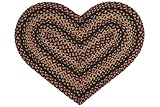 IHF Home Decor New Blackberry Design Heart Braided Area Rug Carpets Jute 20 Inch x 30 Inch