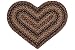 IHF Home Decor New Blackberry Design Heart Braided Area Rug Carpets Jute 20 Inch x 30 Inch