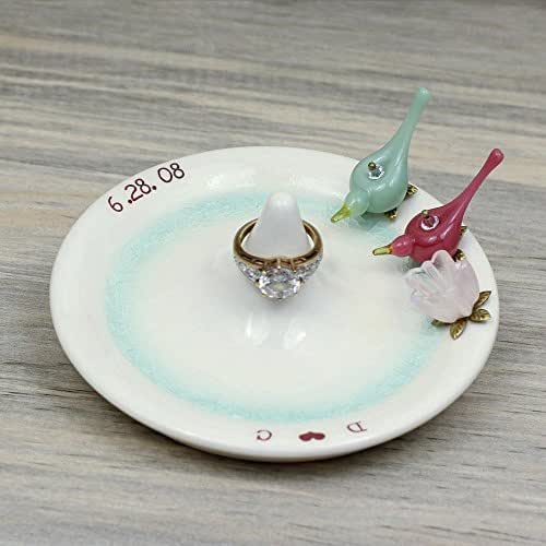 Personalized Birds Wedding Ring Holder Handmade Products