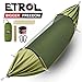 ETROL Camping Hammock with Mosquito Net,3 in 1 Function Parachute Portable Hammock,Double & Single Hammocks Tent for Travel Outdoor Indoor Hiking Patio - with Tree ​Straps,Carabiners,Aluminium Poles