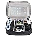 BUBM Travel Universal Electronics Organizer Accessories Handbag Cord Storage Cases Fit iPad mini (Black,7.9'')
