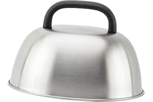 Llazsybz Metal Burger Dome Cover 6 Inch Stainless Steel Cheese Melting Lid Hamburger