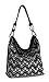 Scarleton Trendy Pattern Hobo Bag H176401 - Black
