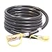 KIBOW 12Ft Low Pressure Propane Quick-Connect Hose- 1/4” Safety Shutoff Valve & Male Full Flow Plug for RVs