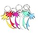 Swatom Palm Tree Bottle Opener with Keychain, Key Tag Chain Ring, 6 Piece