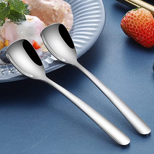 FOXAS Set of 6 Ice Cream Spoons, Dessert Spoons, 6inch Elegant Gelato