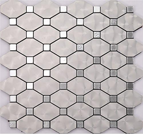 Selbstklebend Modern Silber Aluminium Mosaik Wanddekoration Mosaik Aus Metall 300 300 Mm Sehr Verziert Kuche Backsplash Fliese Fliesen Wandtattoo W01 Silber Amazon De Baumarkt