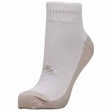 Aetrex Copper Sole Socks Non-Binding - White - Extra Cushioning - Ankle