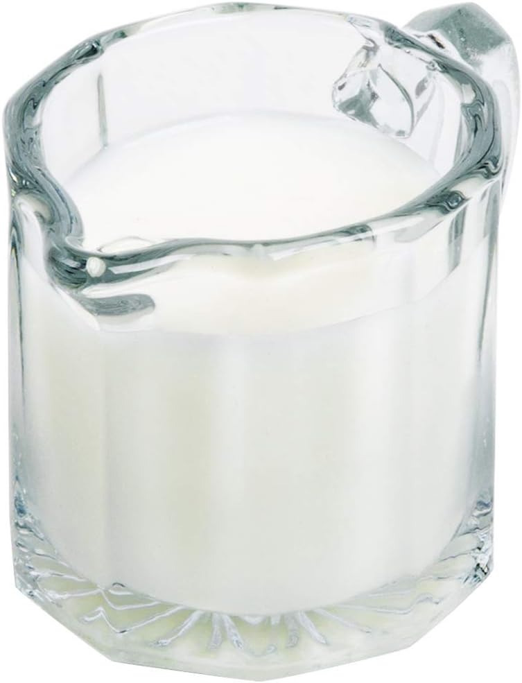 Classics Collection Glass Creamer for Coffee & Tea or Maple Syrup Serving 2.5 oz