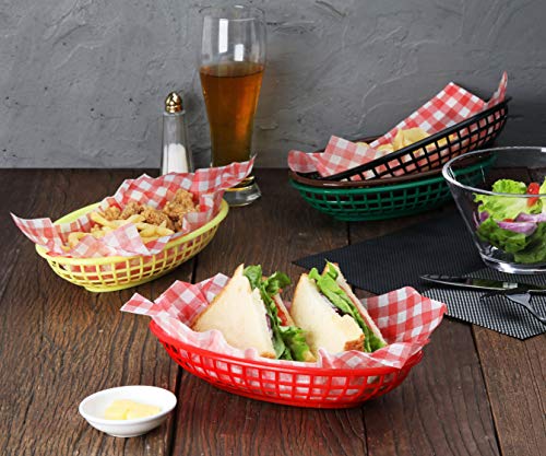 New Star Foodservice 44195 Fast Food Baskets, 9.25 x 6 Inch Oval, Set of 36, Yellow - Thumbnail 6