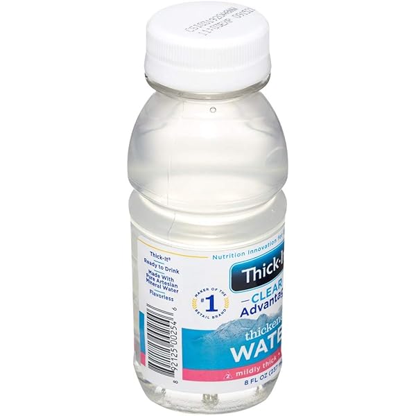 THICK-IT CLEAR ADVANTAGE MILDY THICK WATER, NECTAR CONSISTENCY, READY-TO-DRINK, DIGESTIBLE SWALLOWING AID, HYDRATION ON THE GO, CONVENIENT & READY-TO-USE, NO MIXING NEEDED, 8 OZ BOTTLE