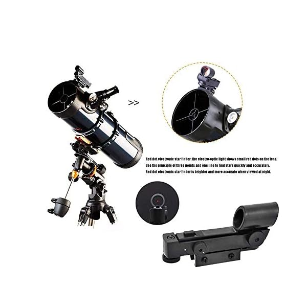 Teleskope Tragbares Reiseteleskop 130 mm Astronomisches Refraktor-Teleskop mit verstellbarem Stativ & Finder… – Bild 3