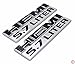 2PCs zorratin Black HEMI 5.7 LITER Chrome 3D Side Pillar Door Fender Trunk Emblem Badge Plate Decal with Sticker Set for Dodge Charger Ram 1500 Challenger Jeep Grand Cherokee