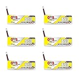 GAONENG 6pcs GNB LiPo 1S Battery 3.8V HV 660mAh