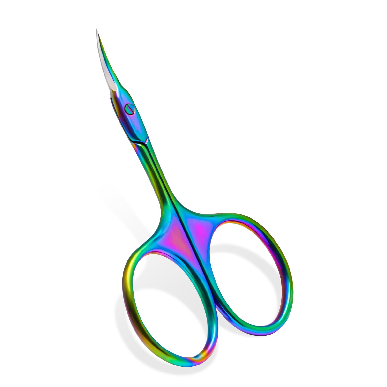 CGBE Professional Curved Cuticle Scissors, Super Sharp Stainless Steel Cutter for Cuticles, Dead Skin, Eyebrows, and Eyelashes, Colorful