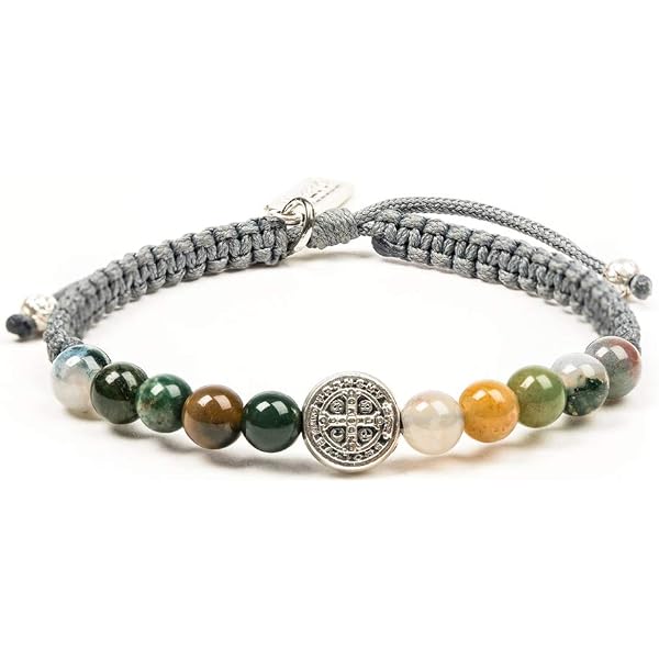 My Saint My Hero Belonging Heart Upon Heart Adjustable Bracelet – Handwoven With Hematite Beads & Love Tag