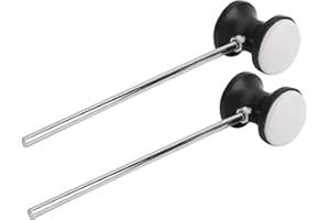 Dioche 2Pcs Bass 2Pcs Drum Pedal Beater Mallet Replacement Part – HighGrade Felt with Stainless Steel Handle – Essential Acce