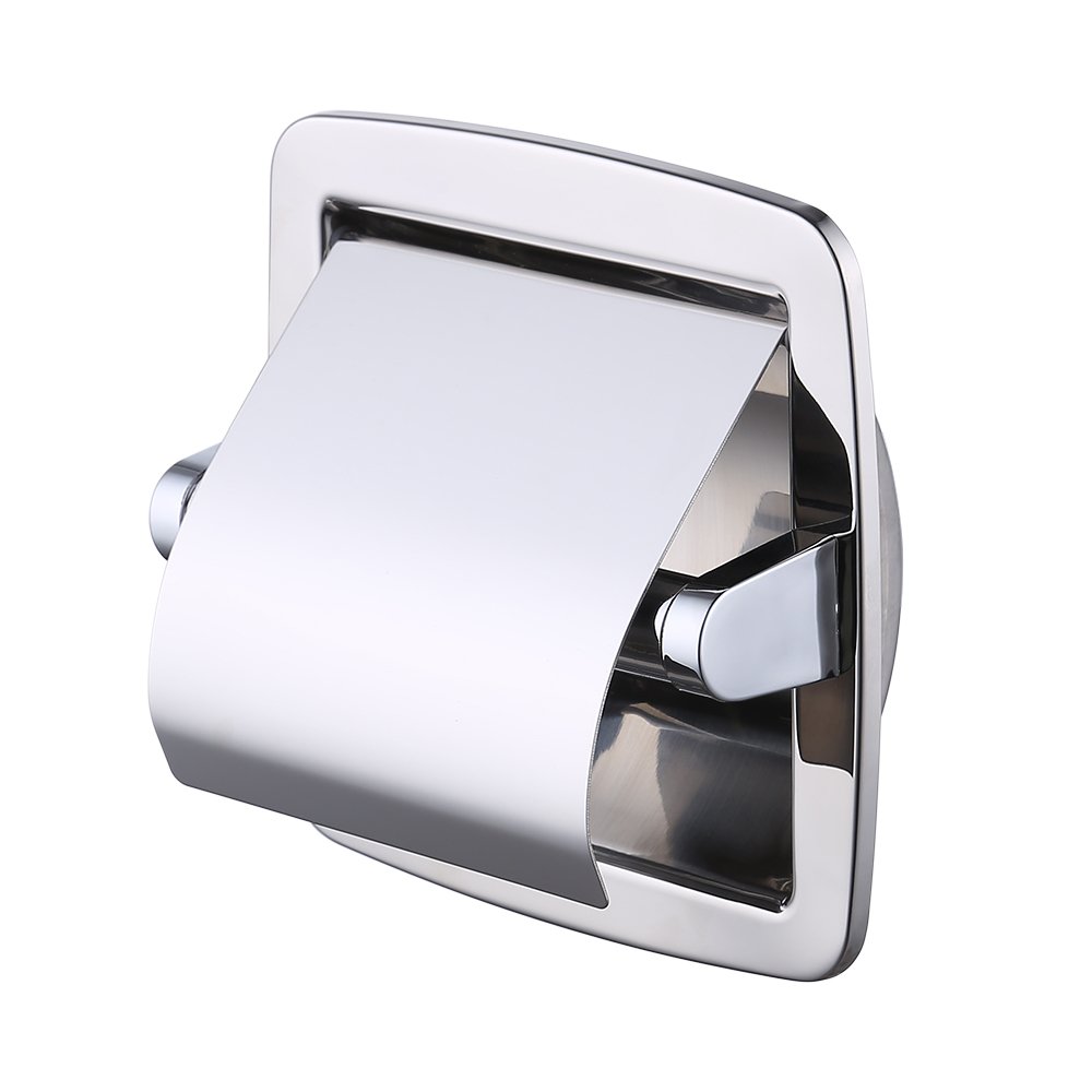 KES Recessed Toilet Paper Holder / Tissue Dispenser with Beveled Edges