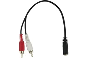 3.5mm Jack Female to 2RCA Male Stereo Audio Cable Plated for Connecting Smartphones, Tablets and Mp3 Players,MP3,Home Theatre