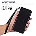 Arae Case for iPhone X/Xs, Premium PU Leather Wallet Case [Wrist Straps] Flip Folio [Kickstand Feature] with ID&Credit Card Pockets for iPhone X (2017) / Xs (2018) 5.8 inch Black