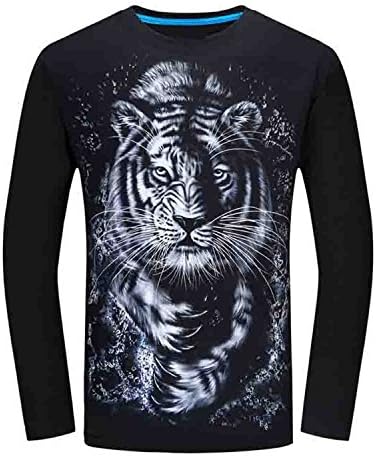 Mens 3D Printed Hoodie Sweatshirt Casual Pullover Hoodie With Big Pockets Black Asian Size 2XL