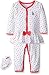 U.S. Polo Assn. Baby Girls' Long Sleeve Skirted Romper with Socks, Tea Berry, 6/9M
