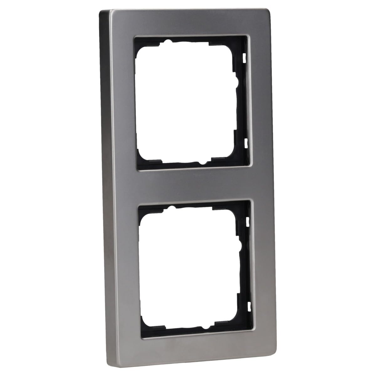 'Gira E2 021233 Cover Frame 2-Gang, Stainless Steel