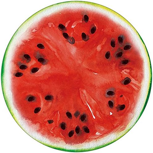 Honboom Beach Throw Tapestry Cotton Tablecloth Beach Towel Round Yoga Mat (watermelon)