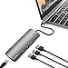 AmazeFan USB C Hub for MacBook Pro, 9 in 1 Aluminum TYPE C Adapter with 4K HDMI, Micro SD, SD/MMC card, 3 USB 3.0 ports, Gigabit Ethernet, USB-C Charging and 3.5mm AUX Ports