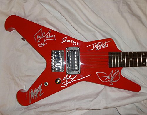 1 Signed+Savatage+Autographed+Guitar+Exact