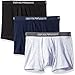 Emporio Armani Men's Cotton Boxer Briefs, Grey/Navy/Black, Large