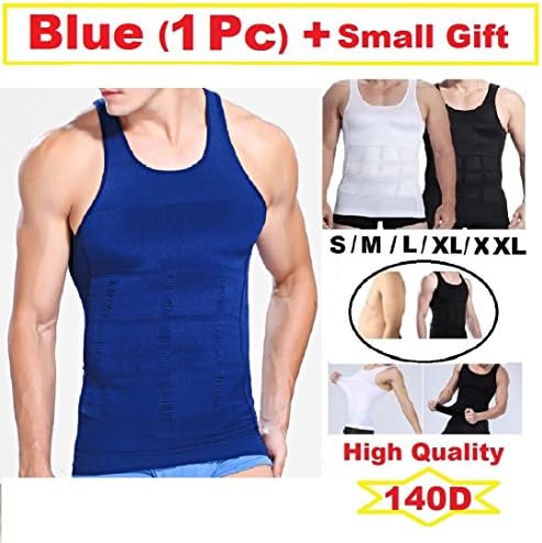 Mens Slimming Body Shaper Undershirt Vest Shirt Abs Abdomen Shaperware+A RFID Card Sleeve