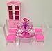 My Fancy Life Dollhouse Furniture - Dinning Room with 4 Chairs and Cabinet
