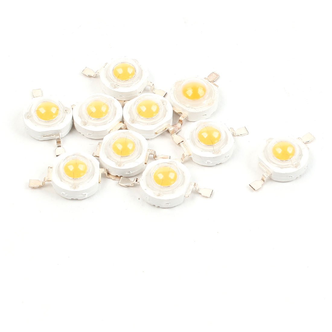 Sourcingmap 10 Pcs Warm White Light Emitting Diode Chip LED 1W 100LM