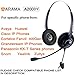 Arama Corded Headset Binaural w/ Noise Canceling Mic for Avaya 1616 9650 Cisco 7902 7912 Yealink T41 Snom 870 Grandstream GXP1400 Panasonic KXT Huawei C58 Zultys 37G IP Phones (A200DY)