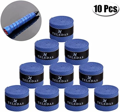 LONG7INES Racket Grip Anti Slip Super Absorbent Perforated Tennis Overgrip Badminton Overgrip Pickleball Overgrip Perfect for Your Tennis Racket, Fishing Rod, Racquetball Grip, Squash Racquet, Black