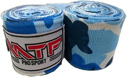 MTF Muay Thai 180" Boxing HANDWRAPS K1 Kickboxing MMA Boxing Fitness Gears, Blue Camo