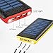 Solar charger Ruipu 24000mah Power Bank Portable charger With 3 USB Port External Battery Pack Phone Charger With 2 Flashlight For iPhone iPad Samsung HTC Cellphones Tablet And More