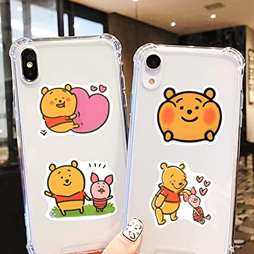 100pcs Winnie The Pooh Stickers Pack, Cute Cartoon Stickers for Laptop, Water Bottles, Waterproof Pooh Bear Animal Stickers Decals for Tenns, Kids, Adults