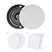 Pyle Ceiling Speakers – Stereo Home Theater Speakers – in Wall Speakers Flush Mount – 8-Inch White 250 Watt, 2-Way, (Pair) (PDIC86)thumb 4