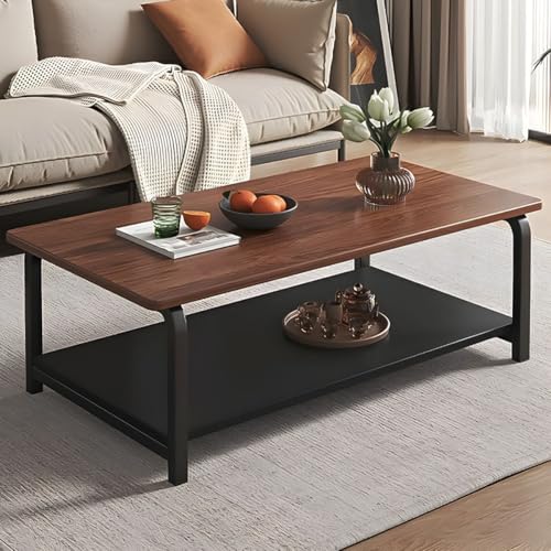 UNKKS Mesa de Centro para Sala, Marco de Metal, Minimalista Fácil de Montar, Mesa de Almacenamiento para Sala de Estar para Salón de Estar en Casa,Oficina y Hogar(100X60X41CM)