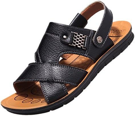Keplia Skidproof Lightweight Cool Sandels Summer Mens Sandals Black 8 D(M) US