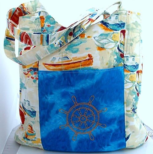 Extra Large Nautical Tote Bag